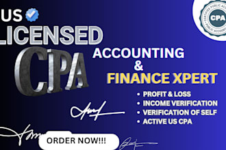 review US financial statement, CPA comfort, mortgage, income verification letter