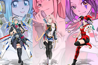 making anime, mecha, pop art ,fan art and original character
