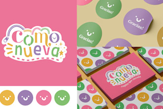 create fun and creative kids logo for your brand