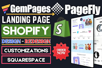 clone pagefly shopify sales gempages landing page squarespace checkout design