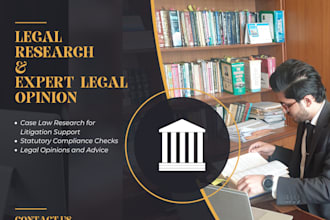 conduct legal research and provide expert legal opinion