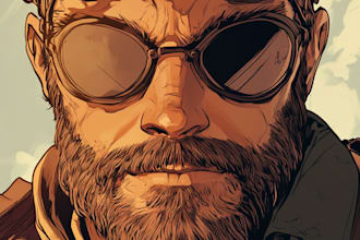 draw comic art or manga art or comic art illustration