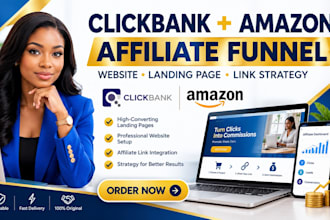 build clickbank affiliate sales funnel and amazon affiliate website