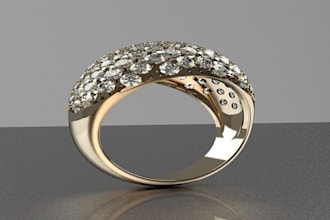 render cad jewelry models, autocad jewelry rendering and jewelry animations