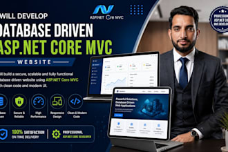 create a database driven website with asp net core mvc