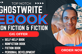 be your ebook writer, fiction and nonfiction KDP book writer, ghost book writer