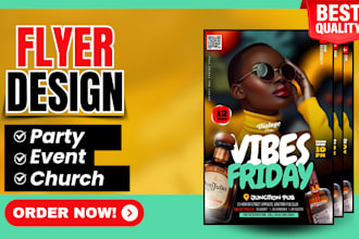 design urgent dl flyer church, sports, dj event flyer, eddm postcard in 12 hours