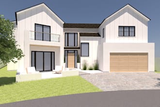 3d architecture house design and rendering in sketchup