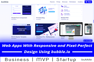 do complex bubble mvp, bubble web app, bubble website or bubble developer job