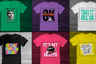 design custom typography t shirt design for streetwear brand