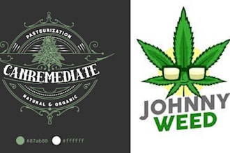 design a minimalist cannabis weed logo