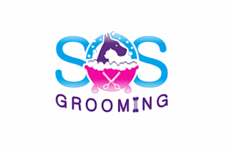 design a simple grooming logo for your company or business