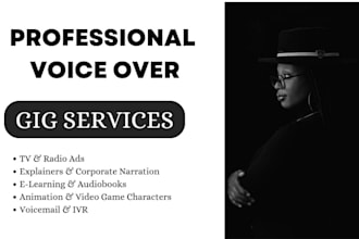 record high quality professional natural voice over