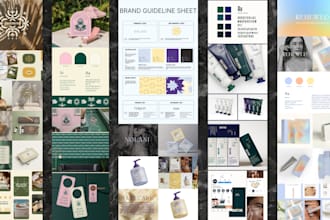 create a brand identity, brand guideline and logo