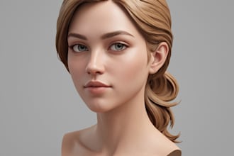 do realistic 3d head bust, 3d face, 3d sculpting, 3d mask, character modeling