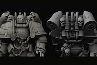 3d miniatures space marine 40k warhammer dnd stl tabletop for 3d printing