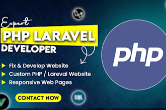 be your expert software developer and develop web application with php laravel