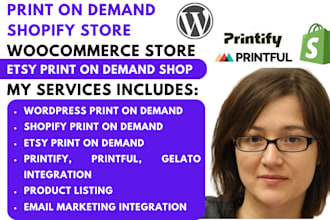 build custom print on demand wordpress printful shopify printify store elementor