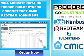 migrate data on procore buildertrend coconstruct cmic redteam  jobnimbus