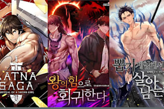 draw webnovel anime manga webtoon cover light novel anime cover shonen webcomic