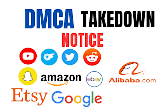 send dmca takedown notice to remove fb,yt, google, twitter,ig, tiktok, telegram