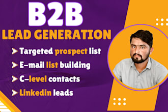 b2b lead generation, linkedin contact list building and email finder