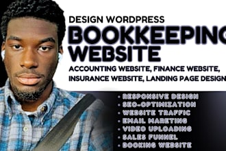 wordpress bookkeeping website, accounting website, finance, insurance website