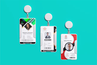 design custom id badges, student id cards, business and event id cards