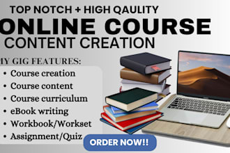 do online course creation course content book writer training manual ppt slides