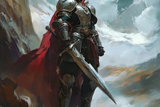 make fantasy or dnd party illustration