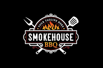 do food, bbq, cafe, coffee shop and restaurant logo