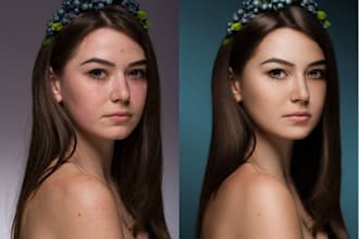 high end portrait skin beauty photo retouching