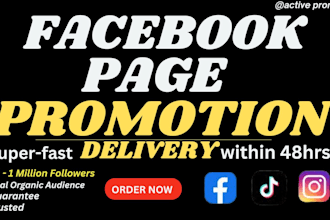share and do organic facebook page promotion less 24hrs