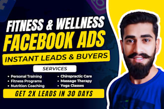 promote coaching fitness training, massage therapy with facebook leads gen ads