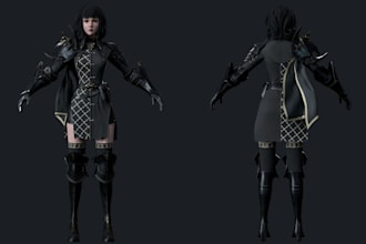 3d animation ready,humanoid character uv retexture for ue5 game, rig daz3d, mori