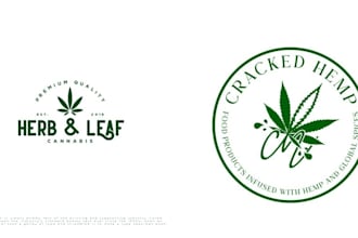 do custom cannabis, cbd, weed logo design 24hours