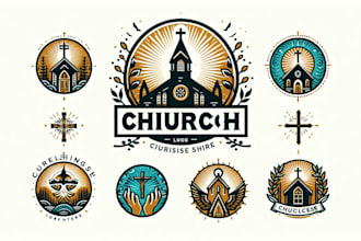 do beautiful church logo design