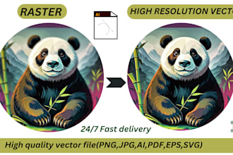 convert raster logo image to high resolution vector