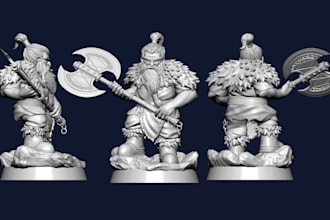 sculpt 3d miniature 3d character models miniature figure stl models for printing