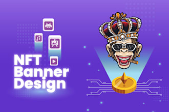 design professional nft banner for crypto projects, social media twitter
