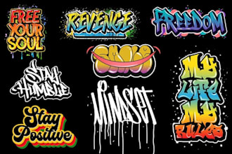 design graffiti logo or graffiti illustration