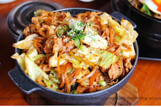 supply high resolution food photography depending on your recipe or products