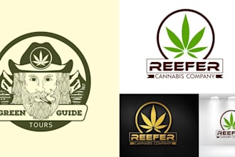 do custom cannabis weed and medical logo design