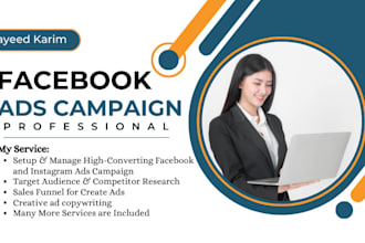 do the best setup facebook ads campaign and manage it with a targeted audience