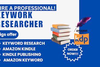 do amazon KDP keywords, category, and niche research for your book