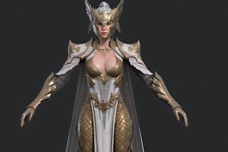 design aaa game realistic 3d warrior,armor clothing,texture nsfw 3d model,ue rig