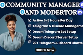 be telegram community manager discord moderator bring chatters crypto project