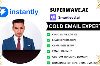 setup instantly ai smartlead ai superwave ai for cold email outreach and warmup