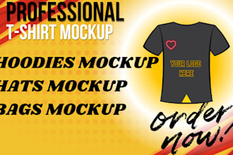 create an amazing t shirt mockup for your brand or promote to go viral