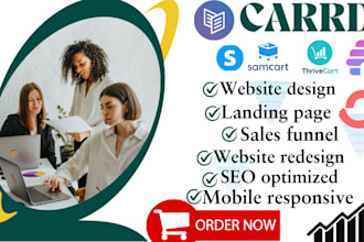 carrd co, carrd website,carrd landing page, thrivecart samcart replo wix website